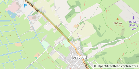 Map of Cheddar, Somerset