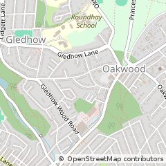 Map of Leeds, South Yorkshire