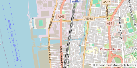 Map of Liverpool, Merseyside