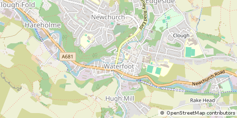 Map of Rossendale, Merseyside