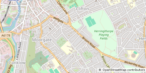 Map of South Yorkshire