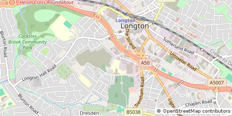 Map of Stoke-on-Trent, Staffordshire