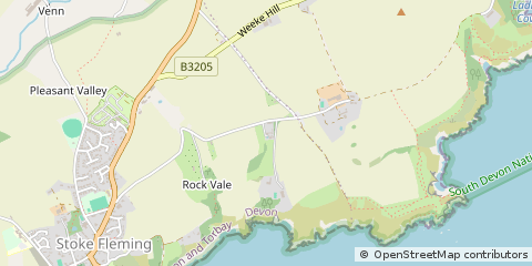 Map of Dartmouth, Devon