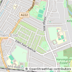 Map of Beckenham, Kent