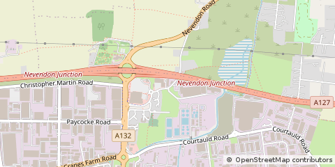 Map of Basildon, Essex