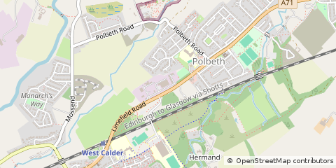 Map of West Calder