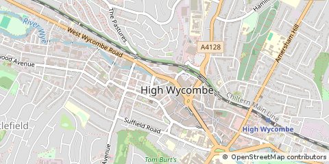 Map of High Wycombe, Buckinghamshire
