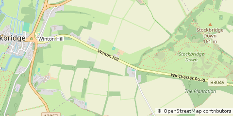 Map of Stockbridge, Hampshire