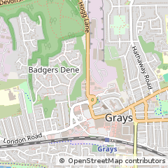 Map of Grays, Essex