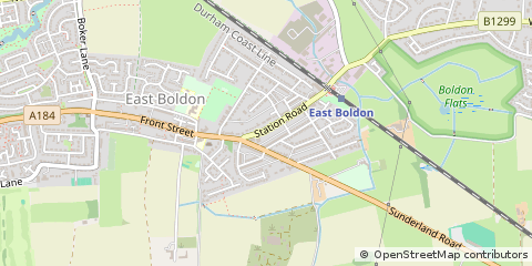 Map of East Boldon