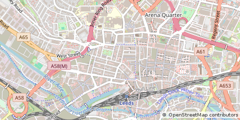 Map of Leeds, West Yorkshire