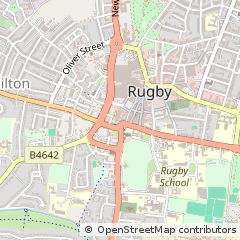 Map of Rugby, Warwickshire