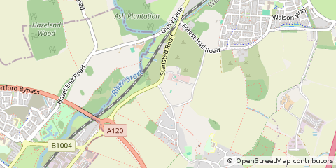 Map of Bishop's Stortford, Hertfordshire