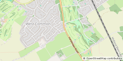 Map of Harpenden, Herts