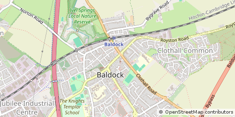 Map of Baldock, Hertfordshire