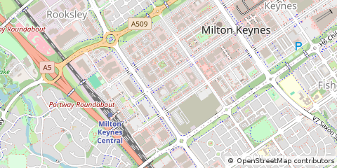 Map of Milton Keynes, Buckinghamshire