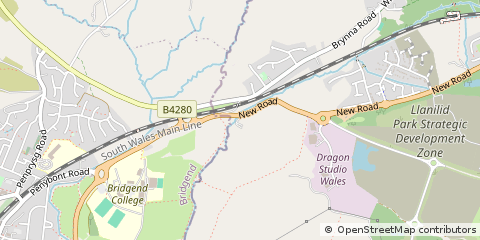 Map of Pencoed, Bridgend