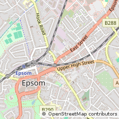 Map of Epsom, Surrey