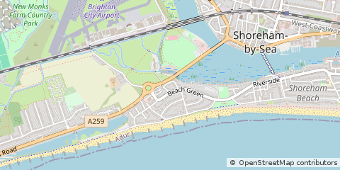 Map of Shoreham by SEA, West Sussex