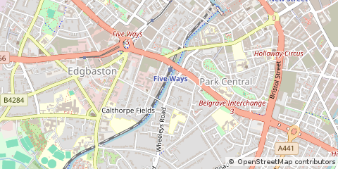 Map of Birmingham, West Midlands