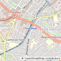 Map of Birmingham, West Midlands