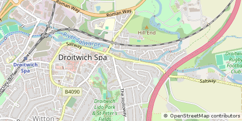 Map of Droitwich, Worcestershire