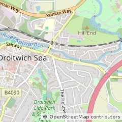 Map of Droitwich, Worcestershire