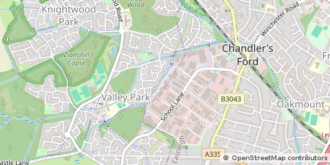 Map of Eastleigh, Hampshire