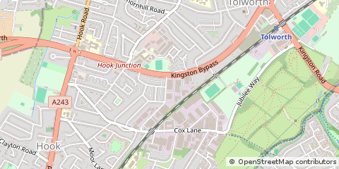 Map of Chessington, Surrey