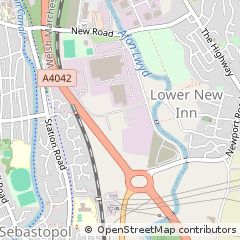 Map of Pontypool, Torfaen
