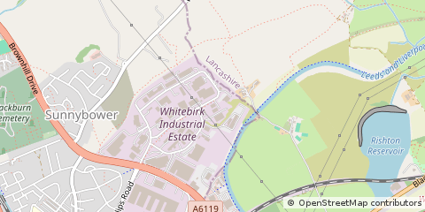 Map of Blackburn, Lancashire