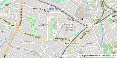 Map of Glasgow, Lanarkshire