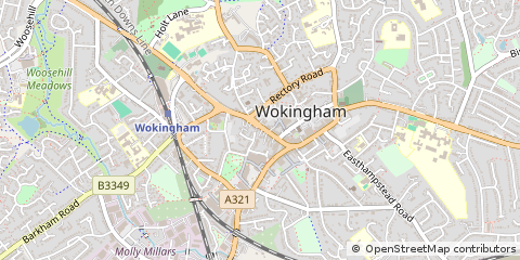 Map of Wokingham, Berkshire
