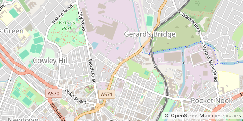 Map of ST. Helens, Merseyside