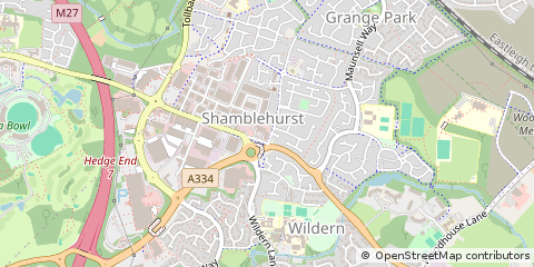 Map of Southampton, Hampshire
