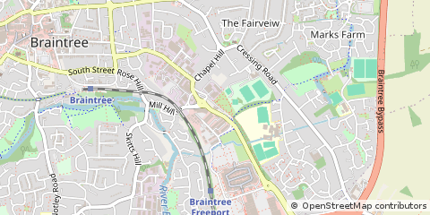 Map of Braintree, Essex