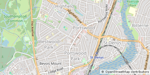 Map of Southampton, Hampshire
