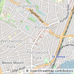 Map of Southampton, Hampshire