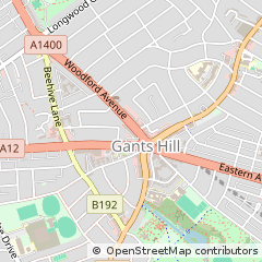 Map of Gants Hill Ilford, Essex