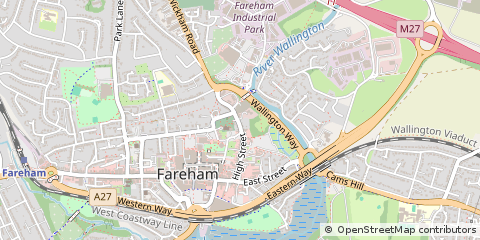 Map of Fareham, Hampshire