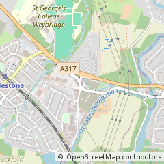 Map of Addlestone, Surrey