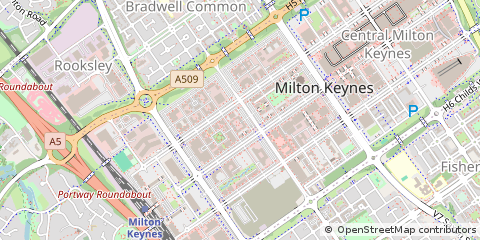 Map of Milton Keynes, Buckinghamshire