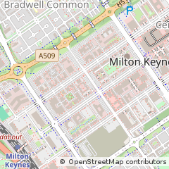 Map of Milton Keynes, Buckinghamshire
