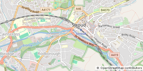 Map of Stroud, Glos