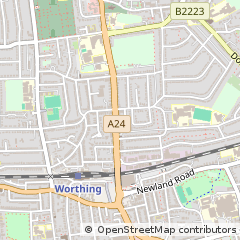 Map of Worthing, West Sussex