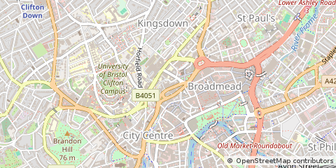 Map of Bristol, Somerset