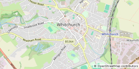 Map of Whitchurch, Shropshire