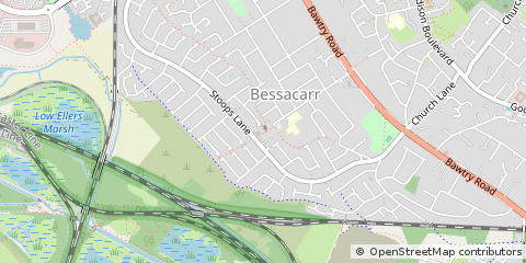Map of Doncaster, South Yorkshire