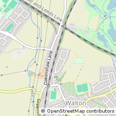 Map of Wakefield, West Yorkshire