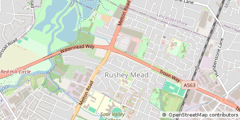 Map of Leicester, Leicestershire